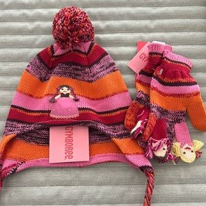 NWT Gymboree Peruvian Doll  hat and gloves set size 3-4